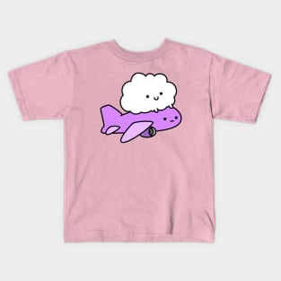 Cloudy Plane Ride Kids T-Shirt